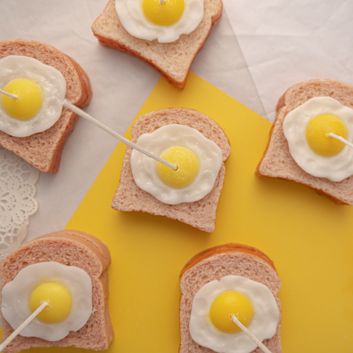 Toast Egg Candle Cute Candles UAE HAndmade Breakfast Candle