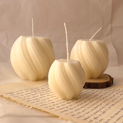 handmade candles ivory white pure organic vegan wedding favours dubai